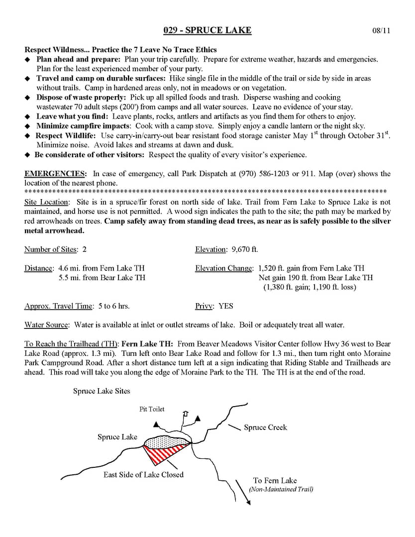 Site 029 Spruce Lake