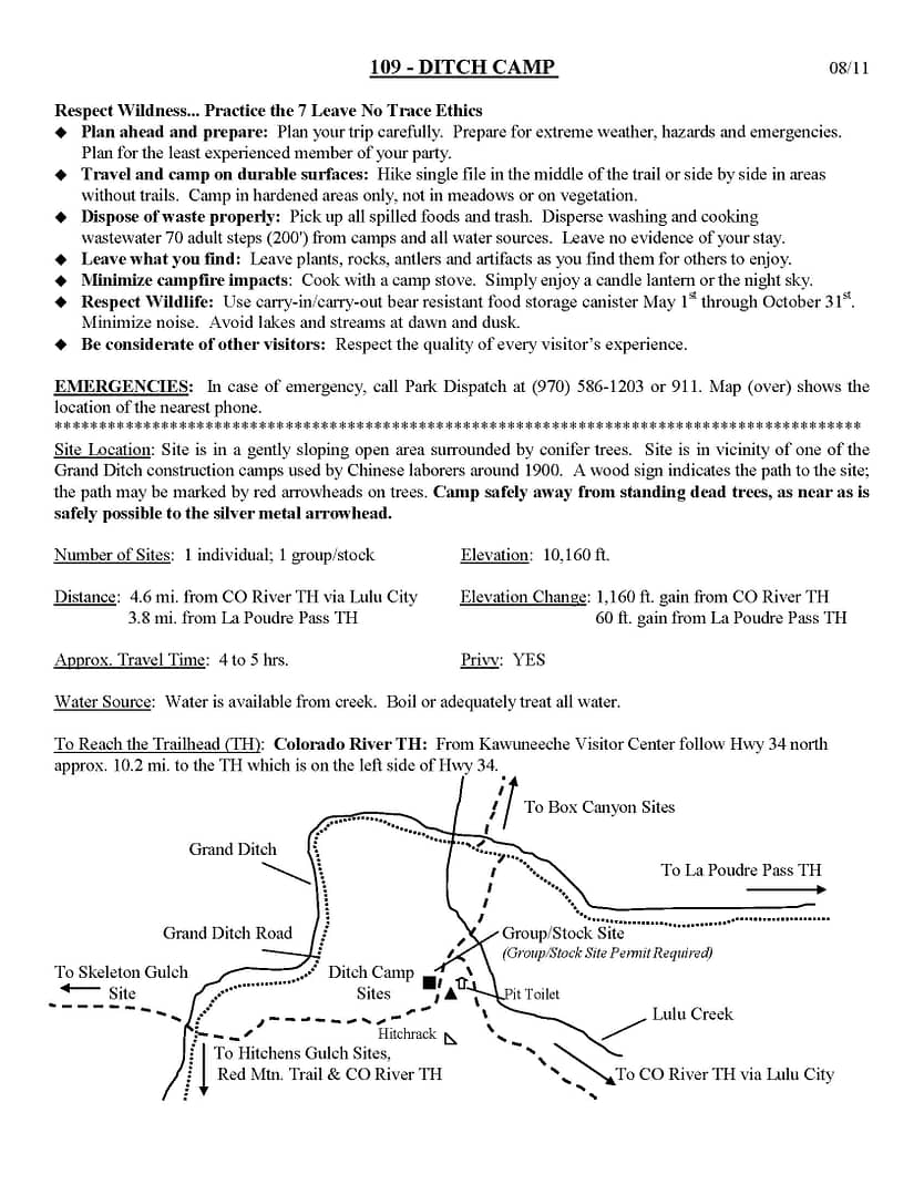 Site 109 Ditch Camp