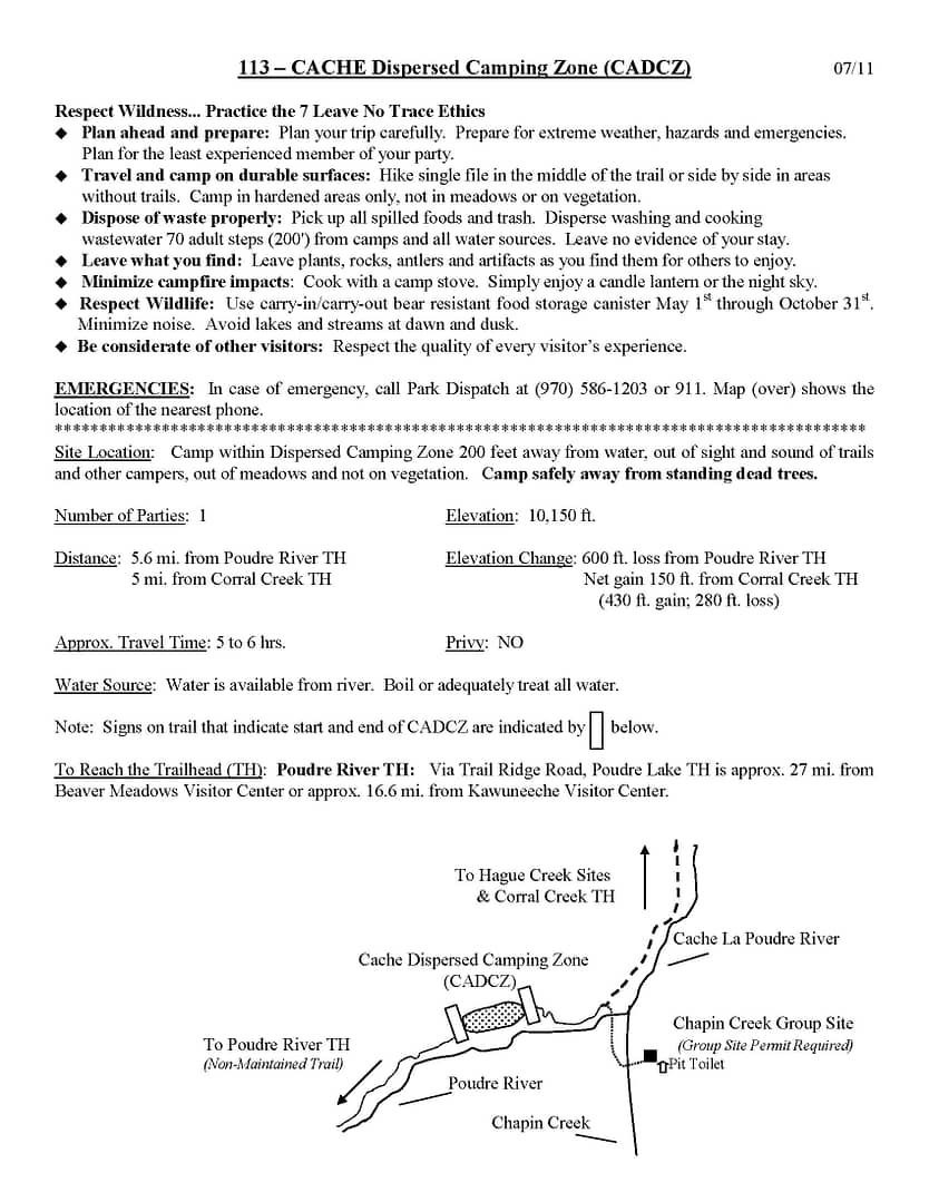 Site 113 Cache Dispersed Camping Zone