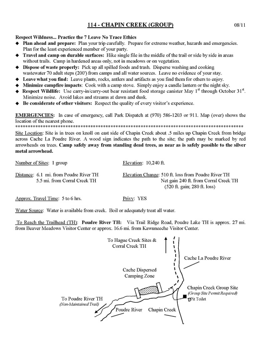 Site 114 Chapin Creek