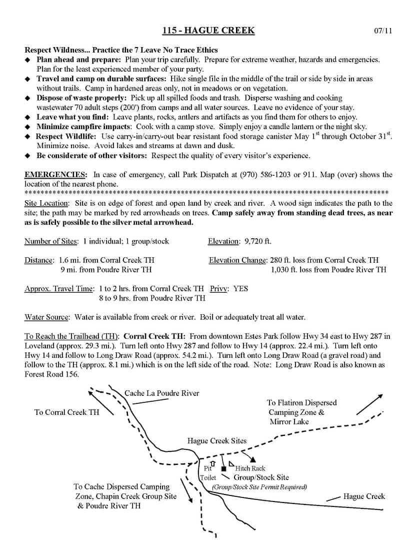 Site 115 Hague Creek